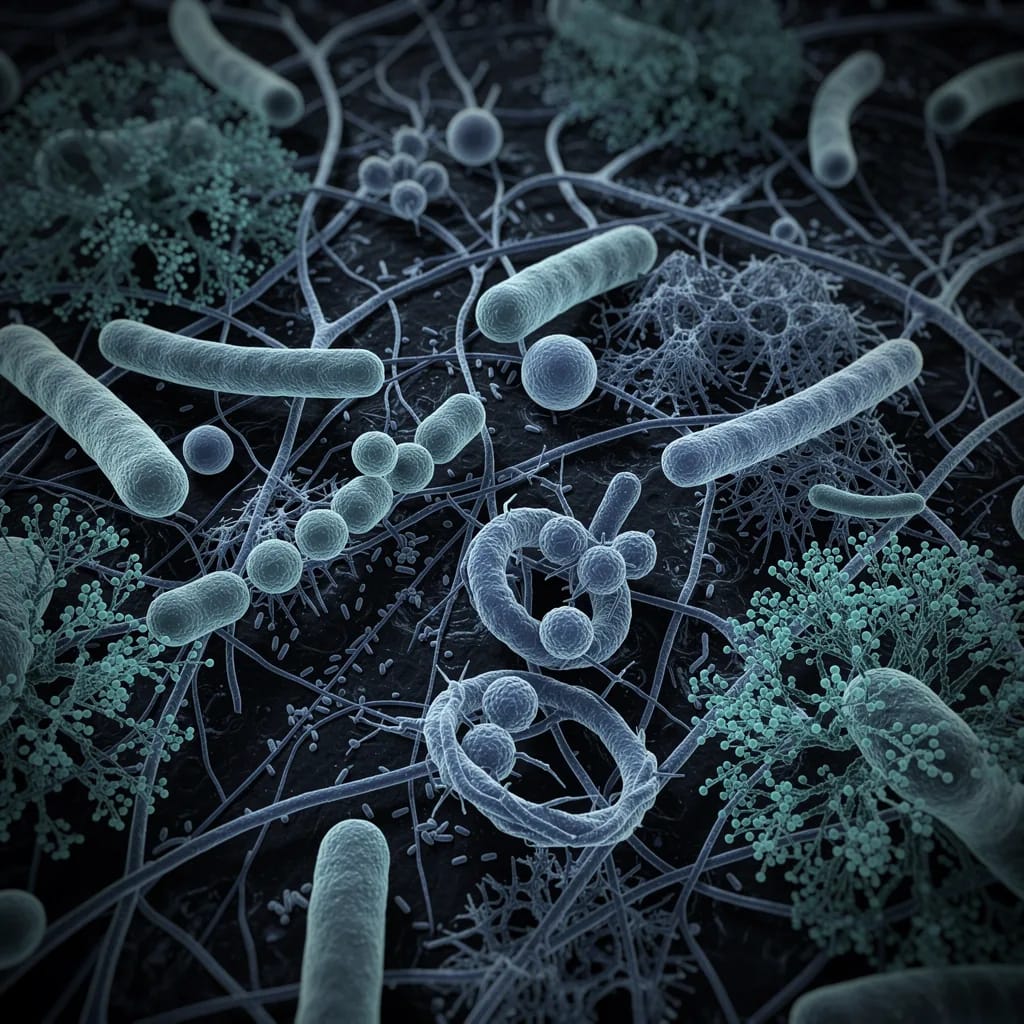 Mikroorganismen unter dem Elektronenmikroskop — wissenschaftliche Präzision
